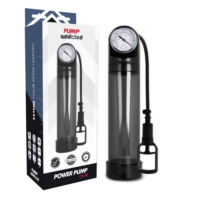 PUMP ADDICTED – BOMBA ERECCIÓN RX9 NEGRO