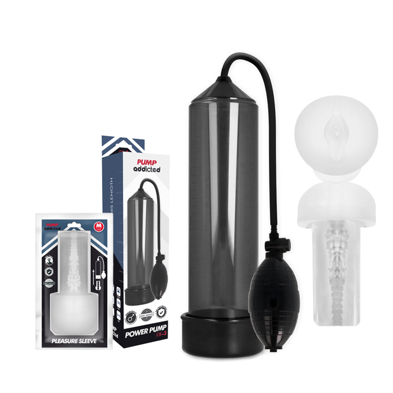 PUMP ADDICTED – RX3 BOMBA ERECCIÓN NEGRO CON MASTURBADOR