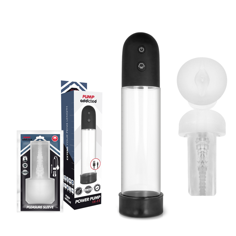 PUMP ADDICTED – BOMBA ERECCIÓN RX11 AUTOMÁTICA CON MASTURBADOR