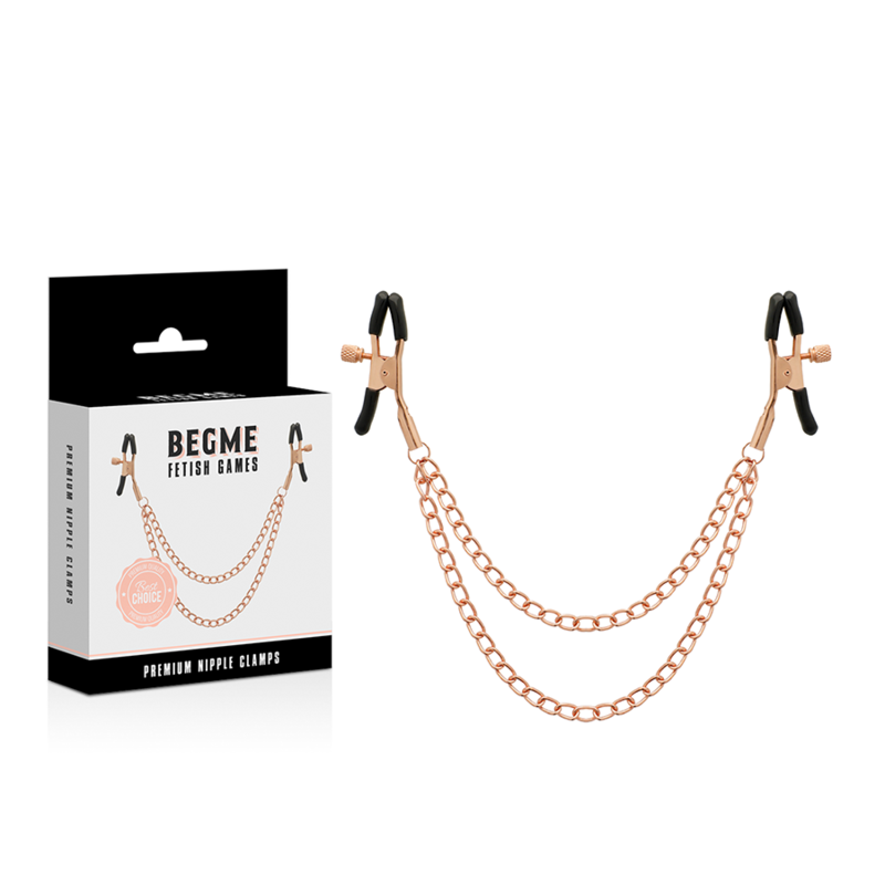 BEGME – BLACK EDITION PINZAS PEZONES CON CADENA