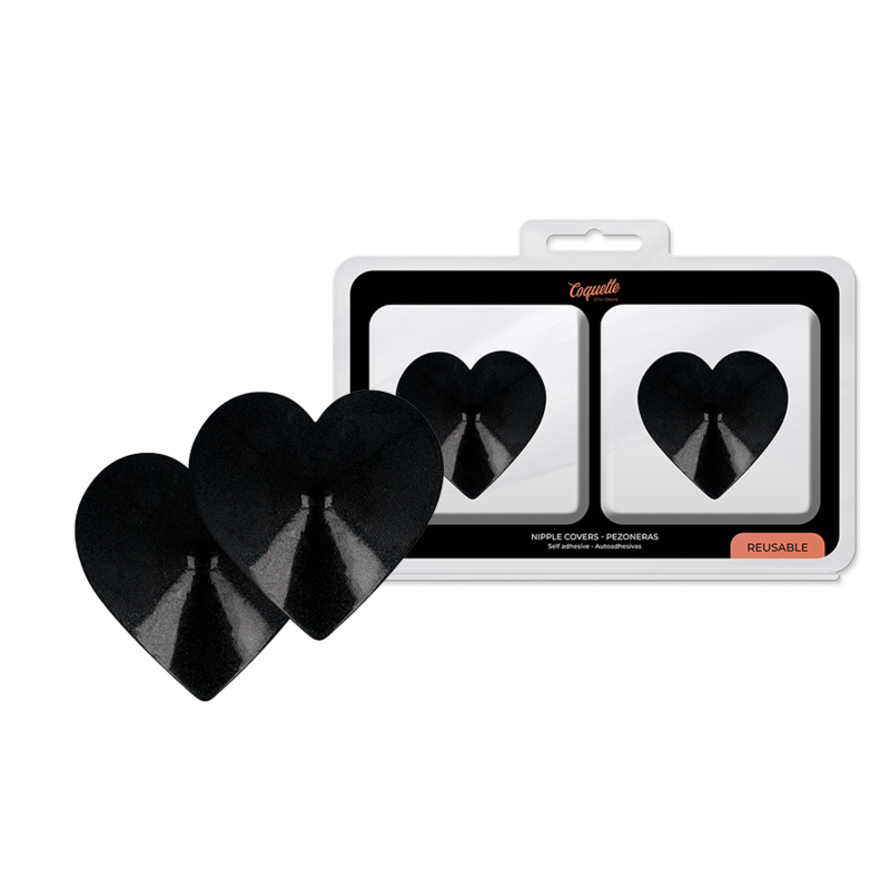 COQUETTE CHIC DESIRE – CUBRE PEZONES CORAZONES NEGROS