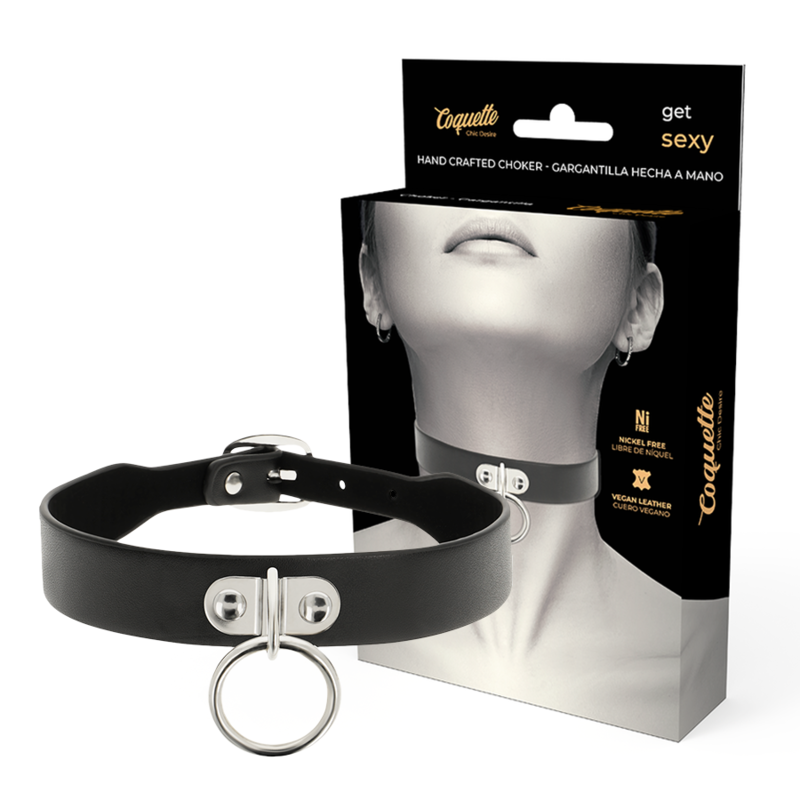 COQUETTE CHIC DESIRE – COLLAR CUERO VEGANO ACCESORIO WOMAN FETISH