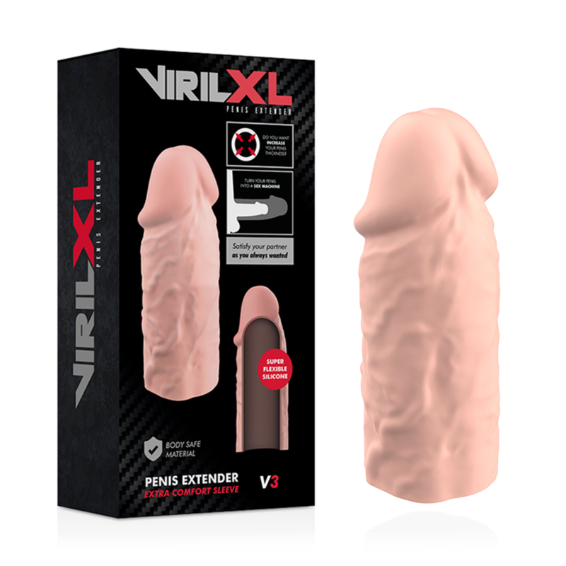 VIRILXL – EXTENSION DE PENE LIQUID SILICONE V3 NATURAL