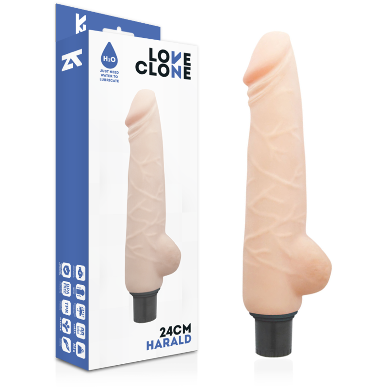 LOVECLONE – HARALD SELF LUBRICATION VIBRADOR 24 CM -O- 4 CM