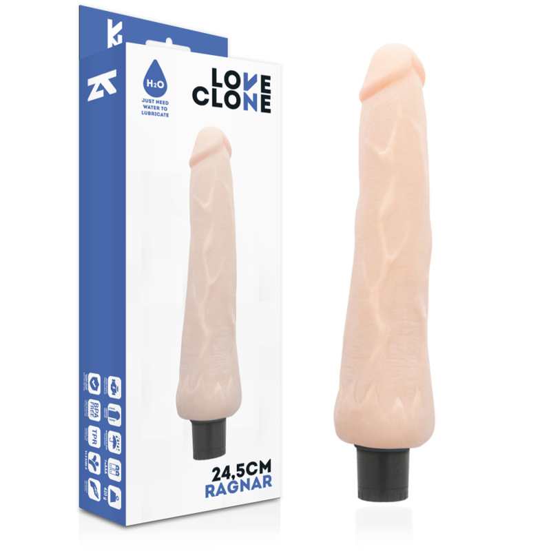 LOVECLONE – RAGNAR SELF LUBRICATION VIBRADOR 24.5 CM -O- 3.5 CM