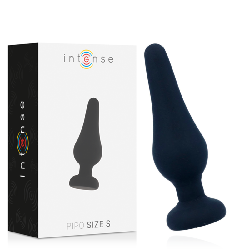 INTENSE – ANAL PLUG PIPO S SILICONE NEGRO 9.8 CM