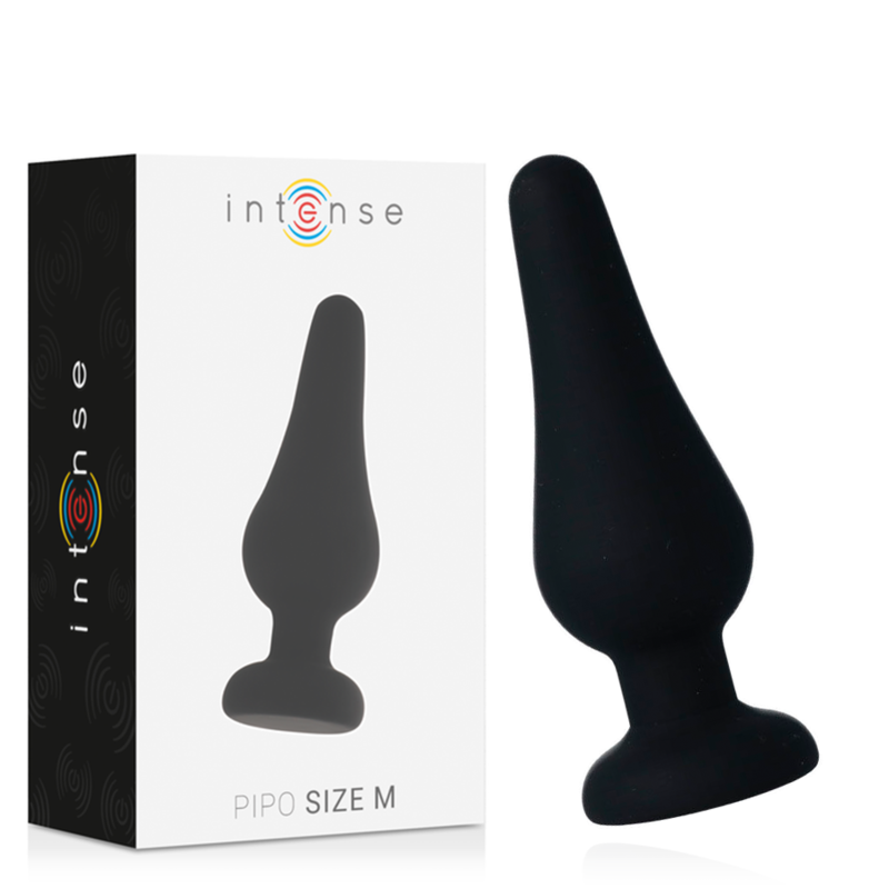 INTENSE – ANAL PLUG PIPO M SILICONE NEGRO 11 CM