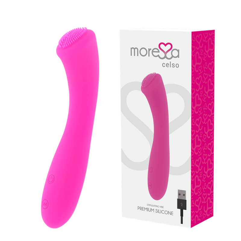 MORESSA – CELSO MASAJEADOR DUO PUNTO G Y SUERO PELVICO PREMIUM SILICONE RECARGABLE