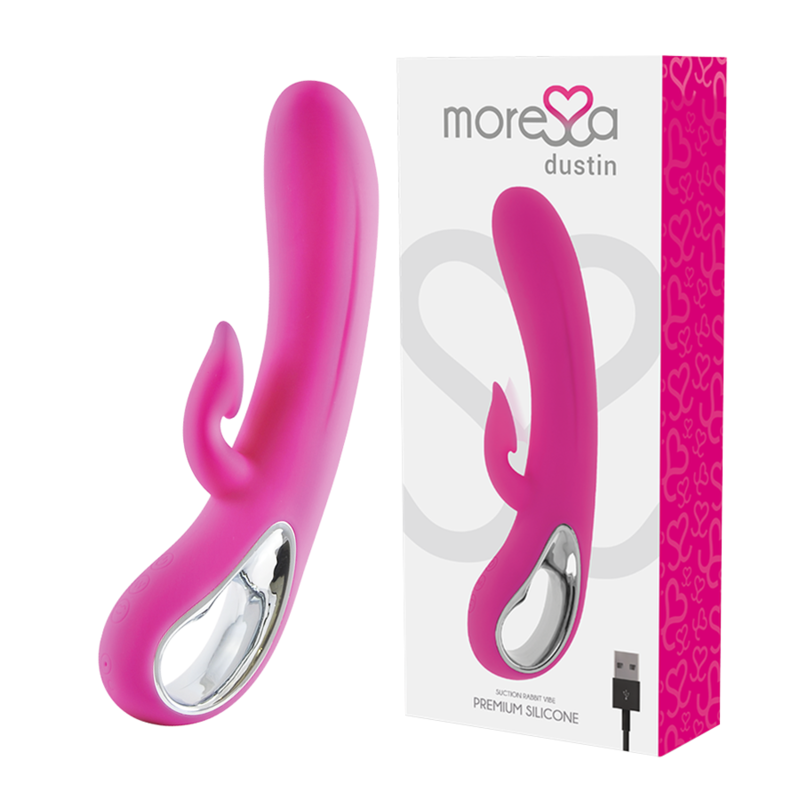 MORESSA – DUSTIN SUCCION CLITORIAL Y POTENTE VIBRACION PREMIUM SILICONE RECARGABLE