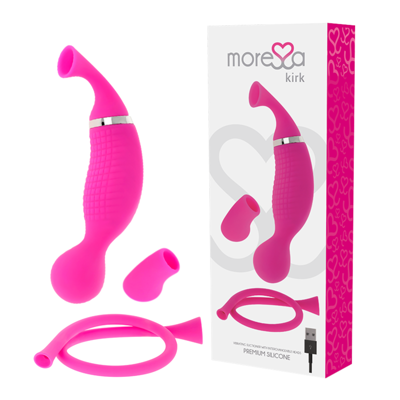 MORESSA – KIRK DUO SUCCIONADOR + MASAJEADOR MULTI PRESTACIONES PREMIUM SILICONE RECARGABLE