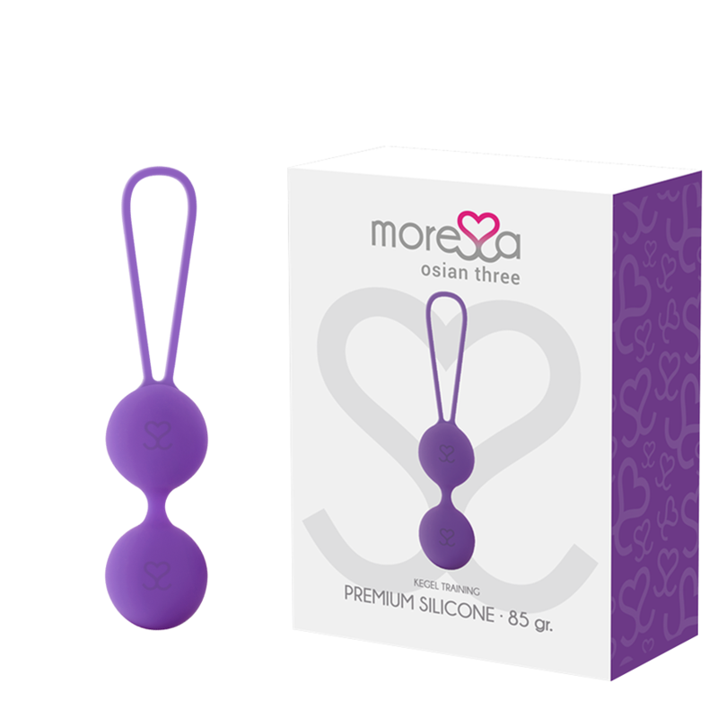 MORESSA – OSIAN THREE ENTRENAMIENTO SUELO PELVICO 85 gr PREMIUM SILICONA LILA