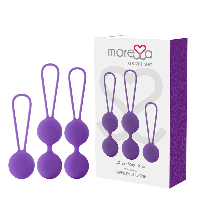 MORESSA – OSIAN SET Osian One; 51 Gr / Osian Two; 101 Gr / Osian Three 85 gr PREMIUM SILICONA LILA