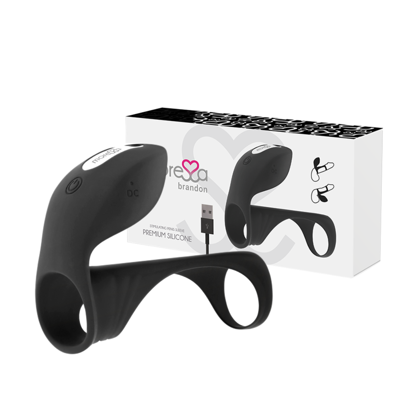 MORESSA – BRANDON POTENTE ANILLO VIBRADOR CON FUNDA DE ENGROSAMIENTO MASCULINO