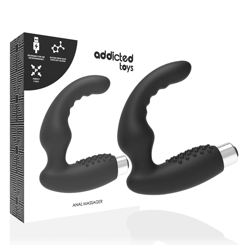 ADDICTED TOYS – VIBRADOR PROSTTICO RECARGABLE MODEL 2 – NEGRO