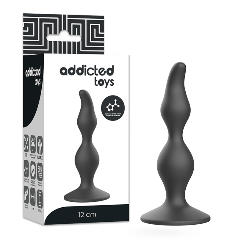 ADDICTED TOYS – ANAL SEXUAL PLUG 12 CM NEGRO
