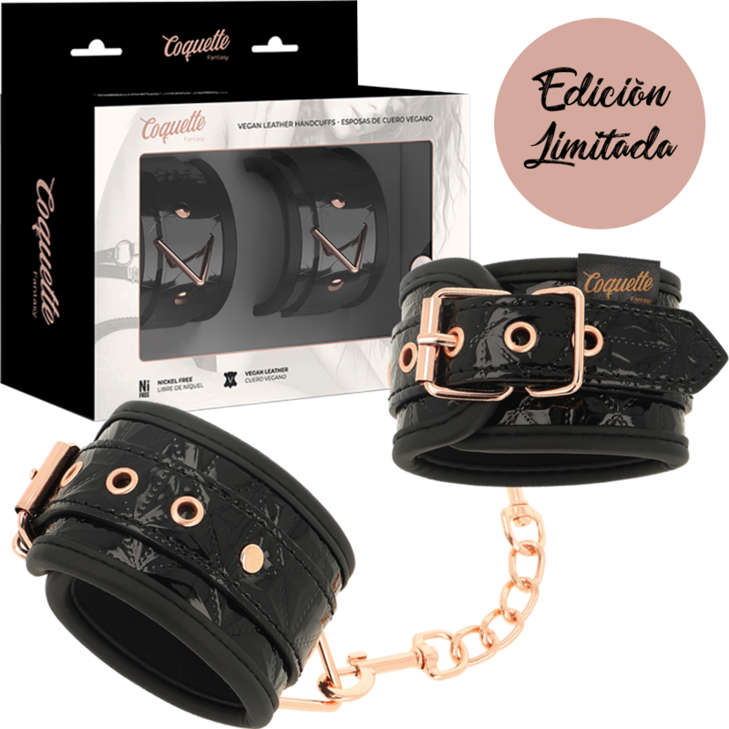 COQUETTE CHIC DESIRE – BLACK EDITION ESPOSAS PARA MANOS CON FORRO DE NEOPRENO