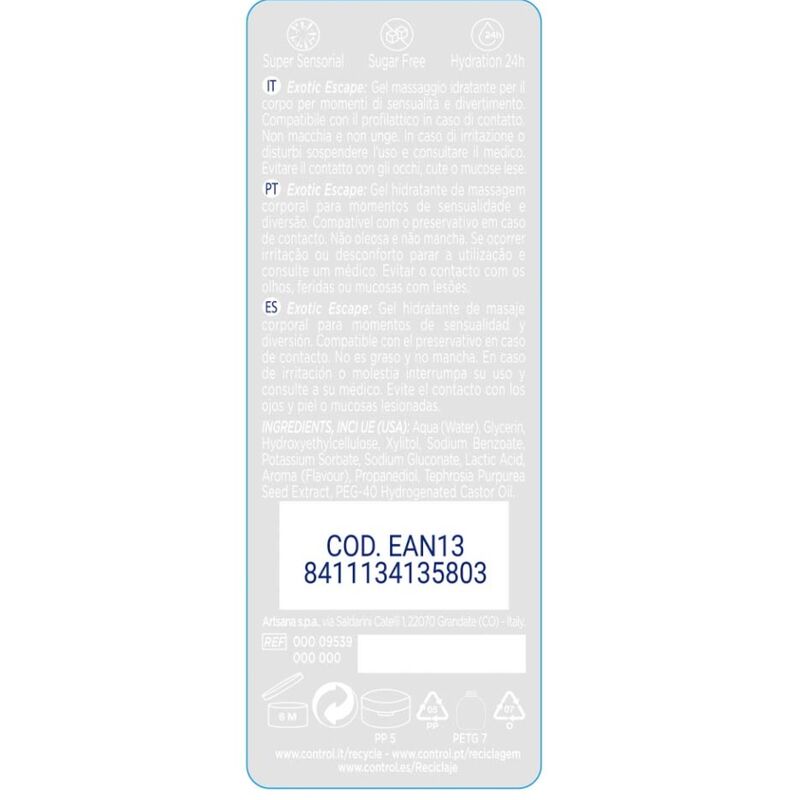 CONTROL – 2 EN 1 MASSAGE  PLEASURE EXOTIC 200 ML