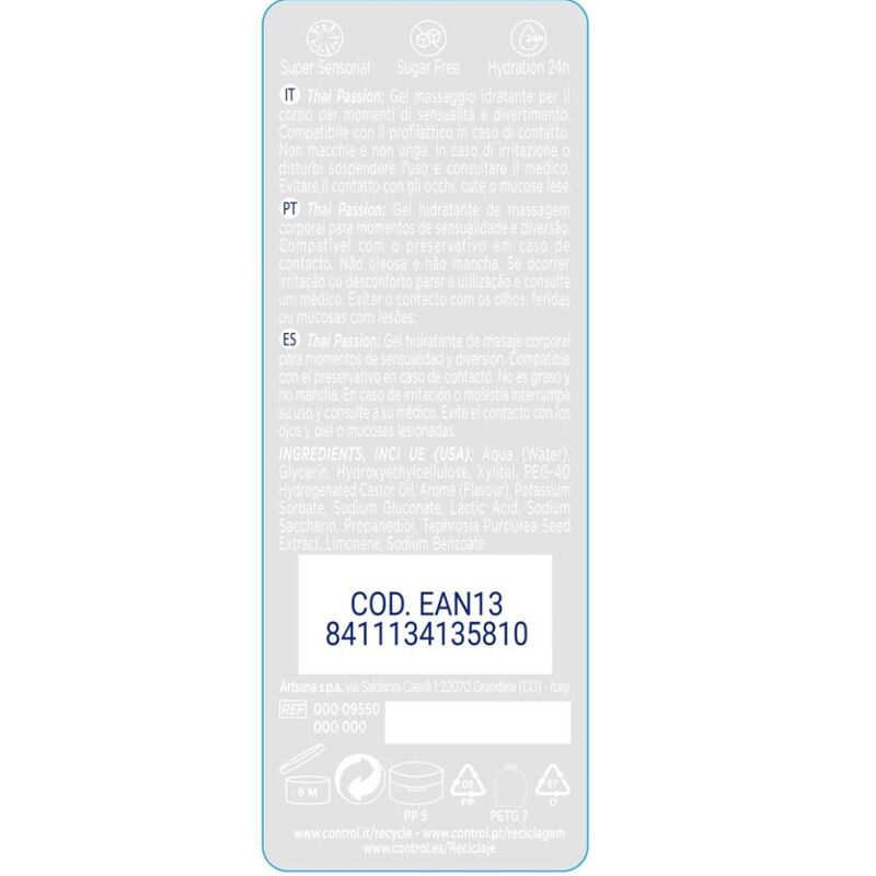 CONTROL – 2 EN 1 MASSAGE  PLEASURE THAI PASSION 200 ML