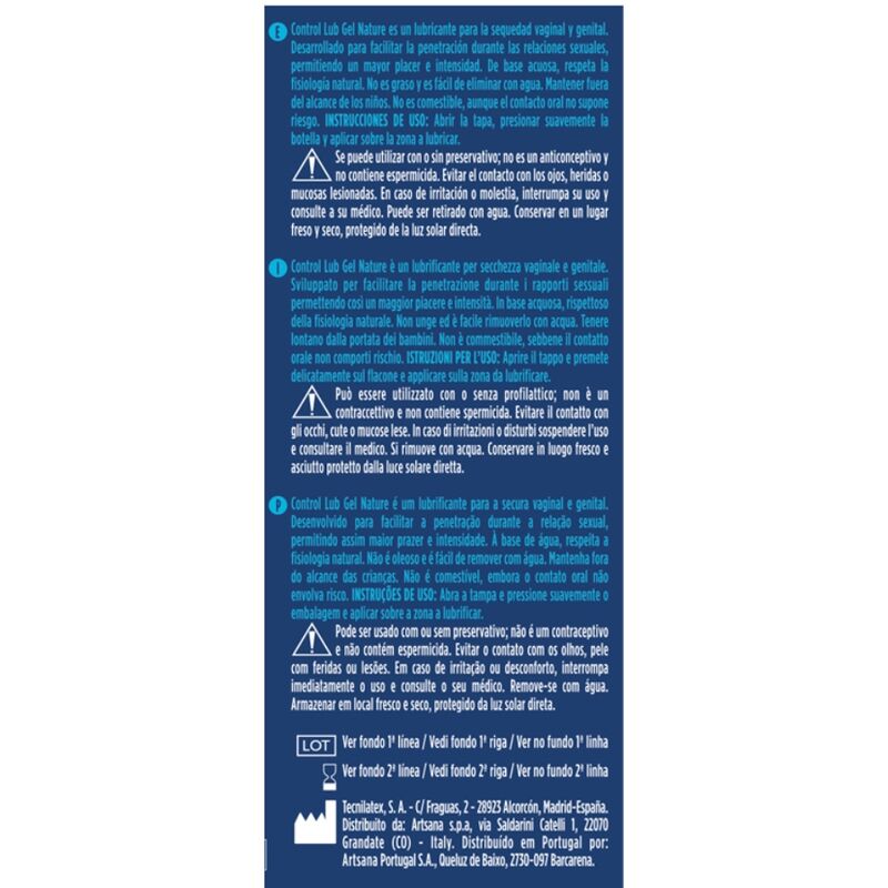 CONTROL – LUB GEL LUBRICANTE NATURAL 75 ML