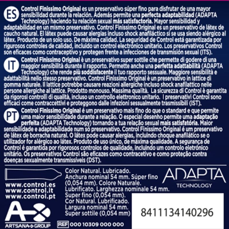 CONTROL – FINISSIMO PRESERVATIVOS 3 UNIDADES