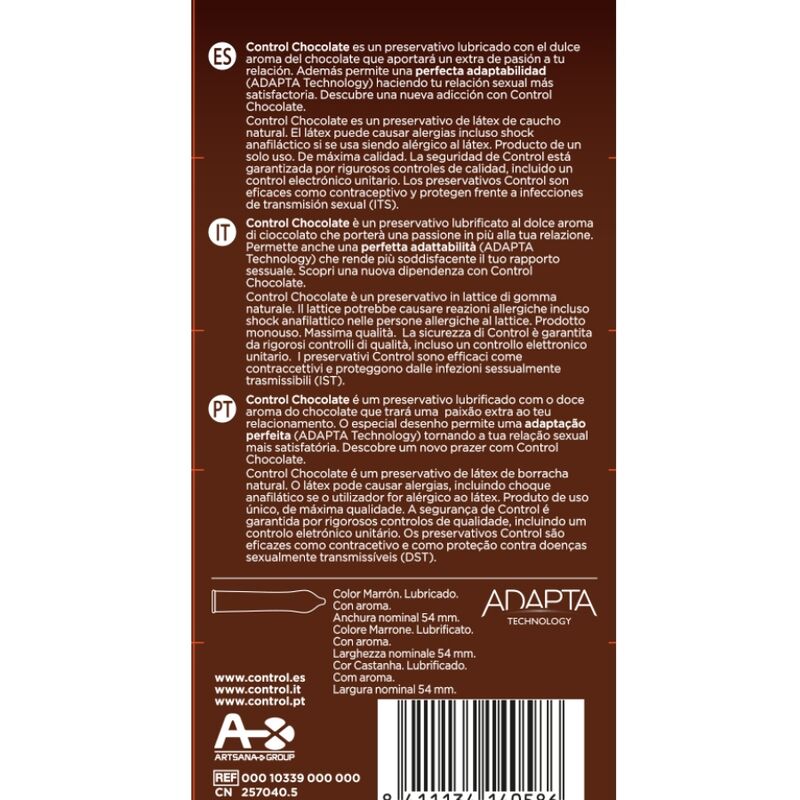 CONTROL – CHOCOLATE PRESERVATIVOS 12 UNIDADES