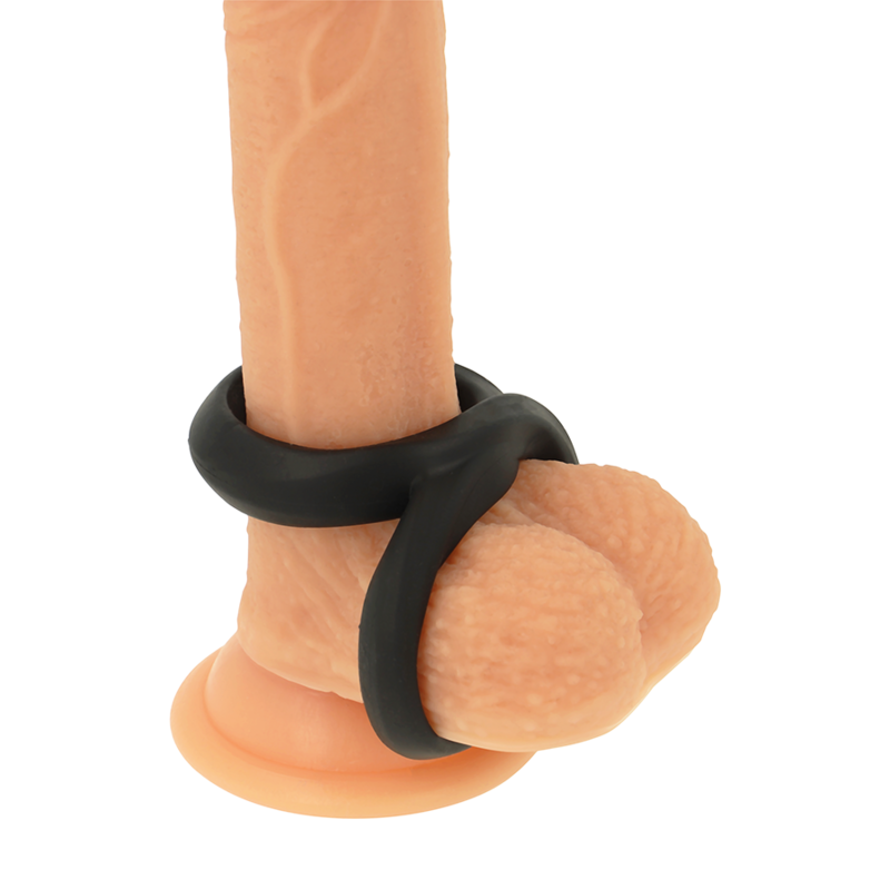 POWERING – SUPER FLEXIBLE Y RESISTENTE ANILLO PENE Y TESTICULOS  PR12  NEGRO