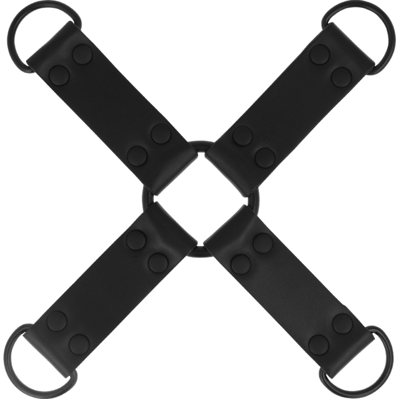 INTENSE – FETISH ENGANCHE MÚLTIPLE PARA MANOS Y PIES DE CUERO VEGANO