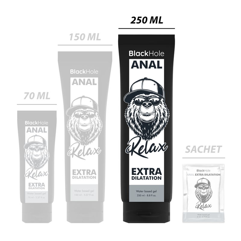 BLACK HOLE – GEL BASE AGUA DILATACION ANAL 250 ML