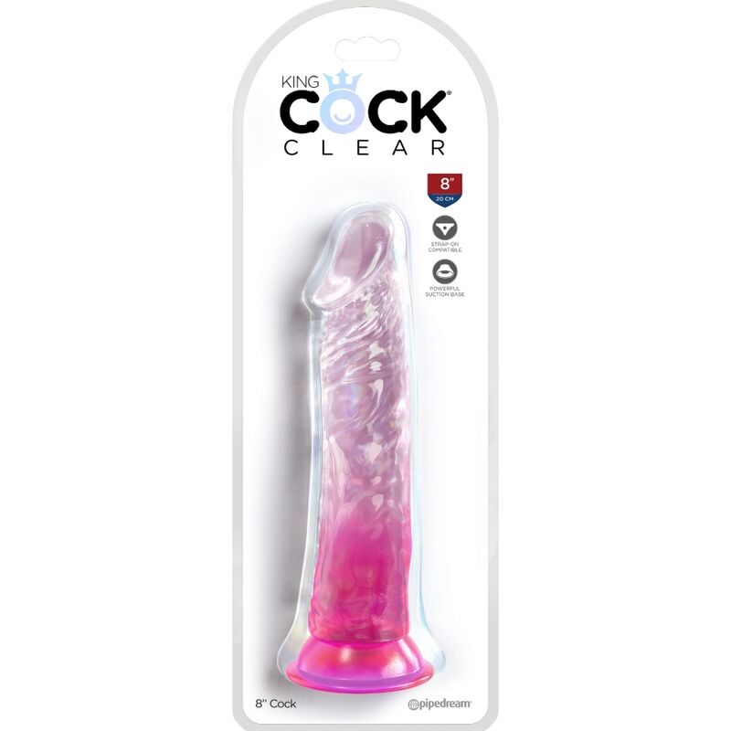 KING COCK – CLEAR PENE REALISTICO 19.7 CM ROSA