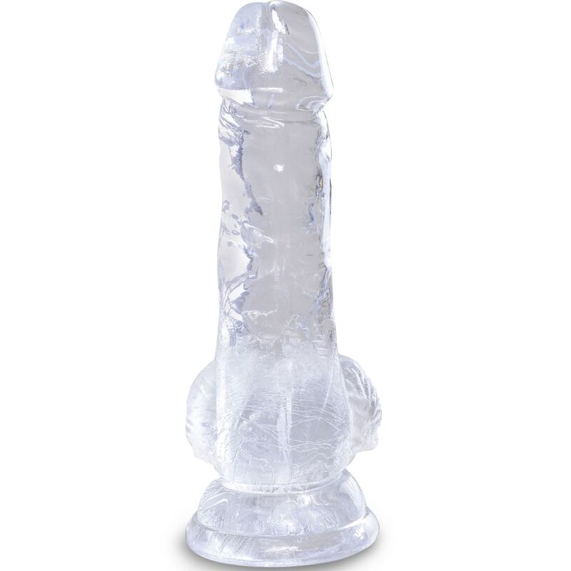 KING COCK – CLEAR PENE REALISTICO CON TESTICULOS 10.1 CM TRANSPARENTE