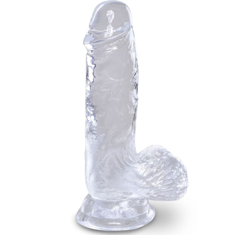 KING COCK – CLEAR PENE REALISTICO CON TESTICULOS 10.1 CM TRANSPARENTE
