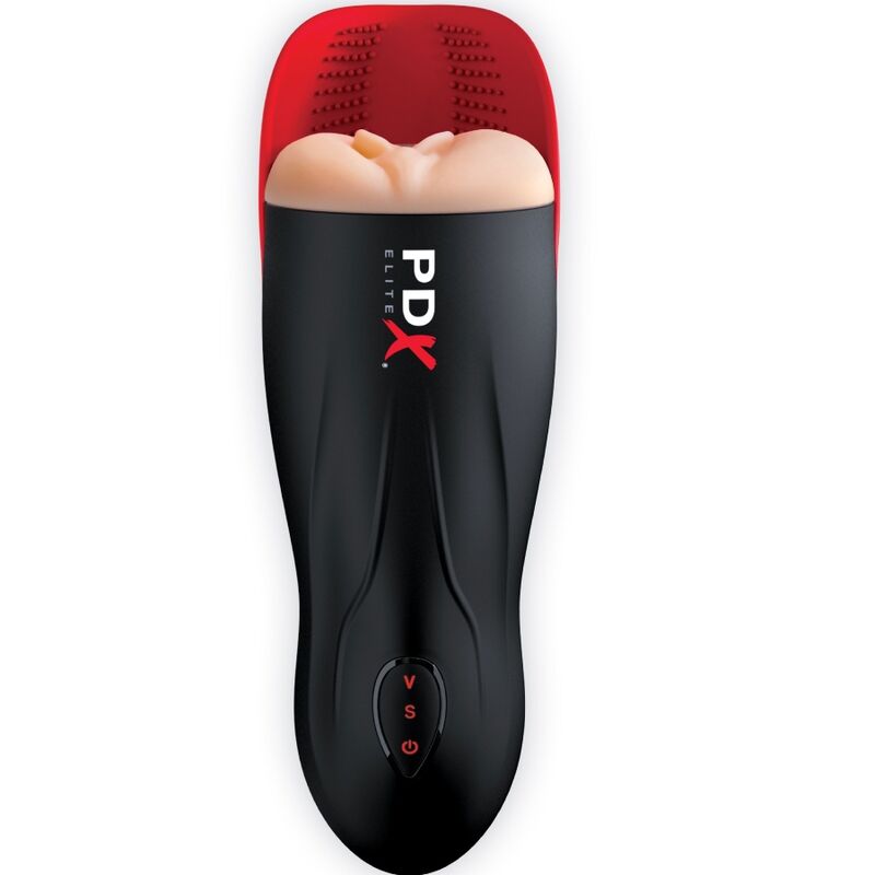 PDX ELITE – MASTURBADOR STROKER FUCK-O-MATIC VAGINA DOBLE VIBRACION PENE  TESTICULOS