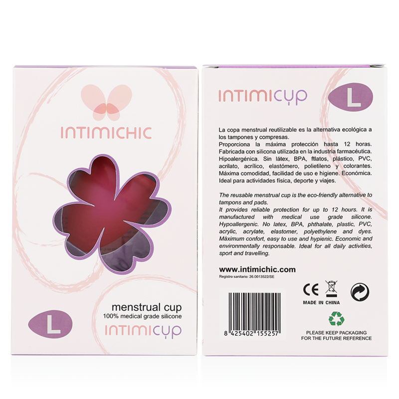 INTIMICHIC – COPA MENSTRUAL SILICONA MEDICA – TALLA L