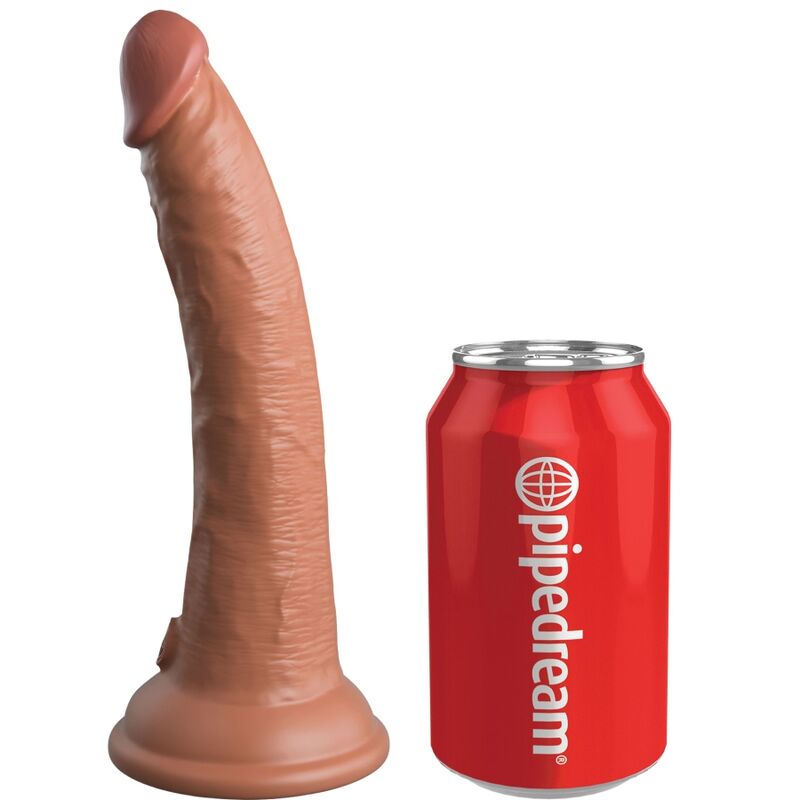 KING COCK – ELITE DILDO REALISTICO SILICONA 17.8 CM CARAMELO