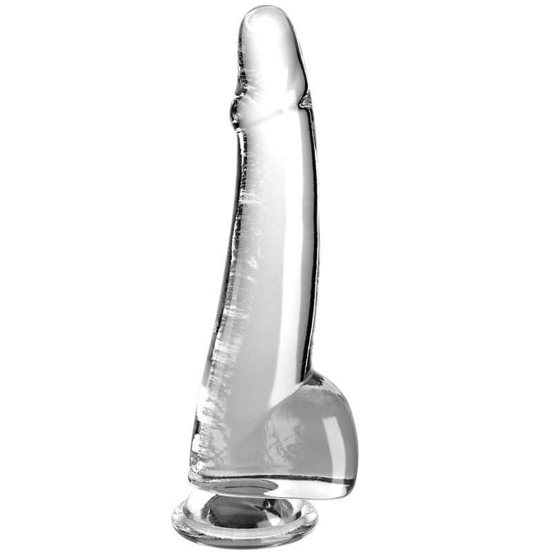 KING COCK – CLEAR DILDO CON TESTICULOS 19 CM TRANSPARENTE