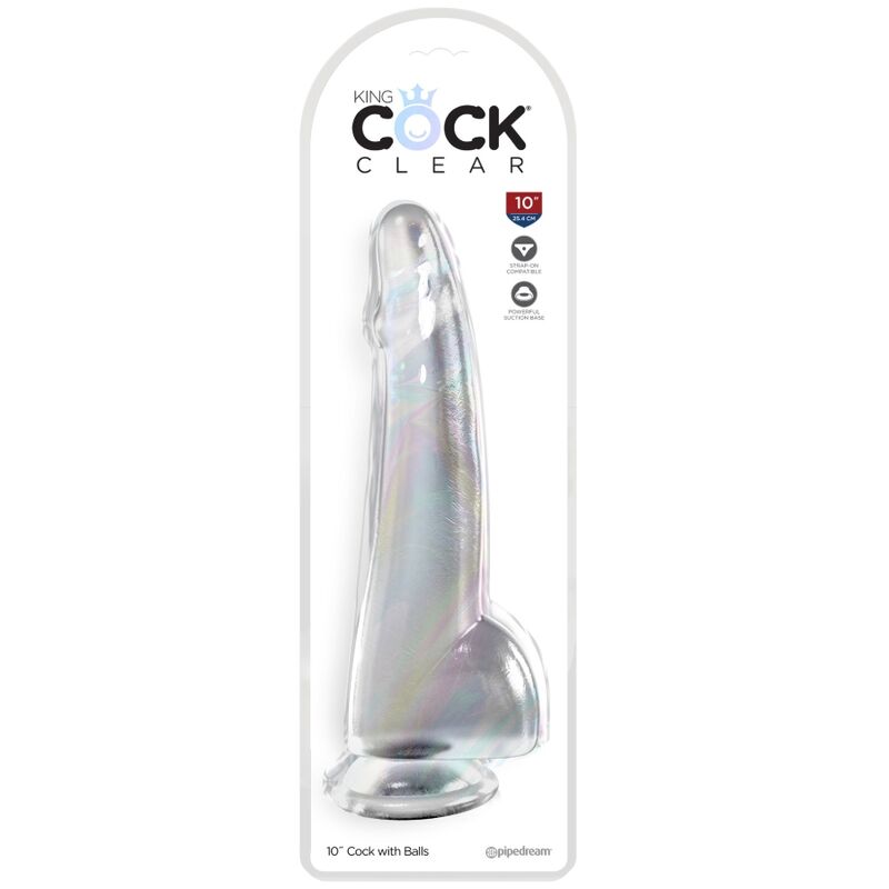 KING COCK – CLEAR DILDO CON TESTICULOS 19 CM TRANSPARENTE