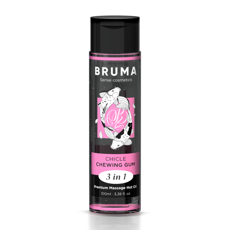 BRUMA – ACEITE DE MASAJE PREMIUM EFECTO CALOR SABOR CHICLE 3 EN 1 – 100 ML
