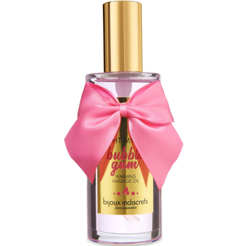 Aceite para masaje efecto calor de BIJOUX INDISCRETS sabor chicle