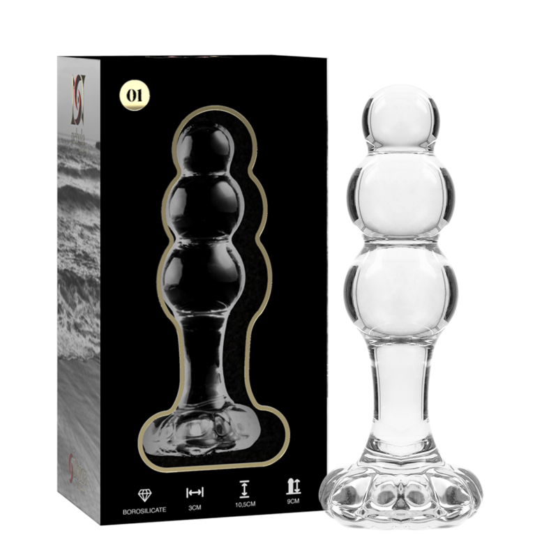 NEBULA SERIES BY IBIZA – MODELO 1 PLUG CRISTAL TRANSPARENTE 10.5 CM -O- 3 CM