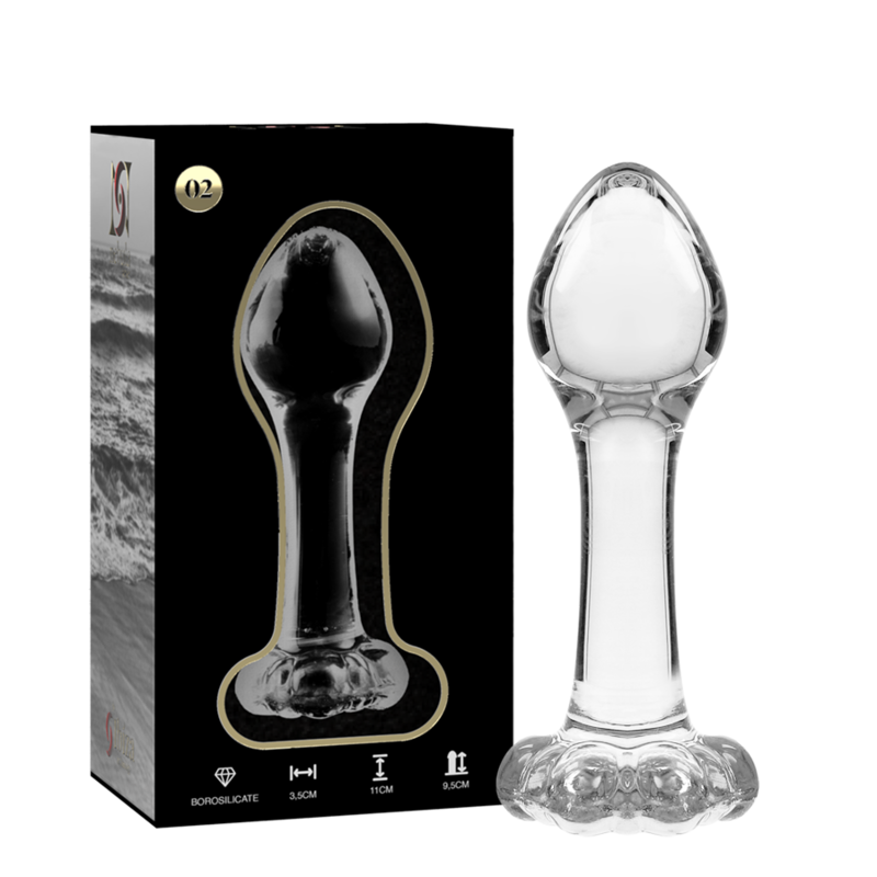 NEBULA SERIES BY IBIZA – MODELO 2 PLUG CRISTAL TRANSPARENTE 11 CM -O- 3.5 CM