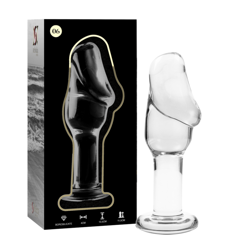 NEBULA SERIES BY IBIZA – MODELO 6 PLUG CRISTAL TRANSPARENTE 12.5 CM -O- 4 CM
