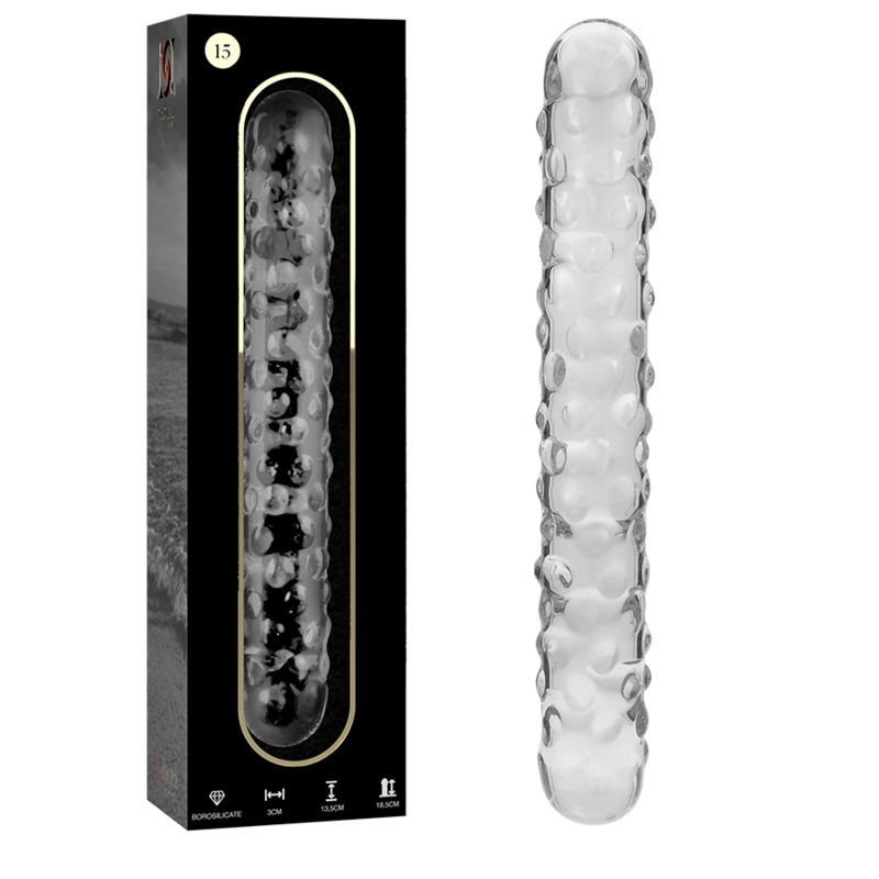 NEBULA SERIES BY IBIZA – MODELO 15 DILDO CRISTAL TRANSPARENTE 18.5 CM -O- 3 CM