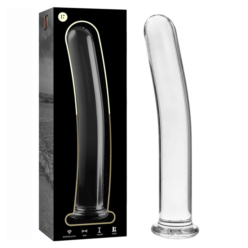 NEBULA SERIES BY IBIZA – MODELO 17 DILDO CRISTAL TRANSPARENTE 18.5 CM -O- 3 CM