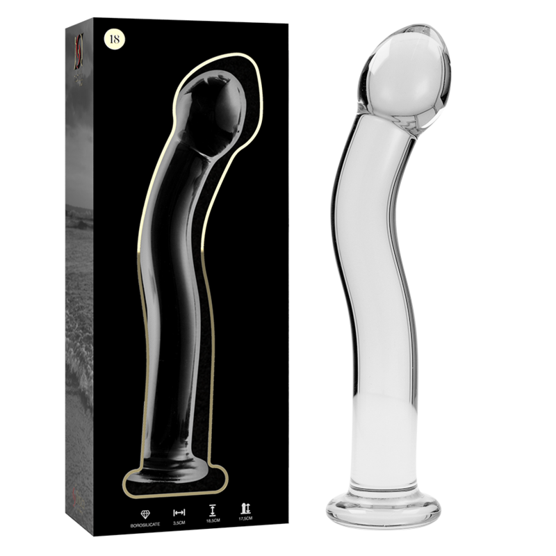 NEBULA SERIES BY IBIZA – MODELO 18 DILDO CRISTAL TRANSPARENTE 18.5 CM -O- 3.5 CM