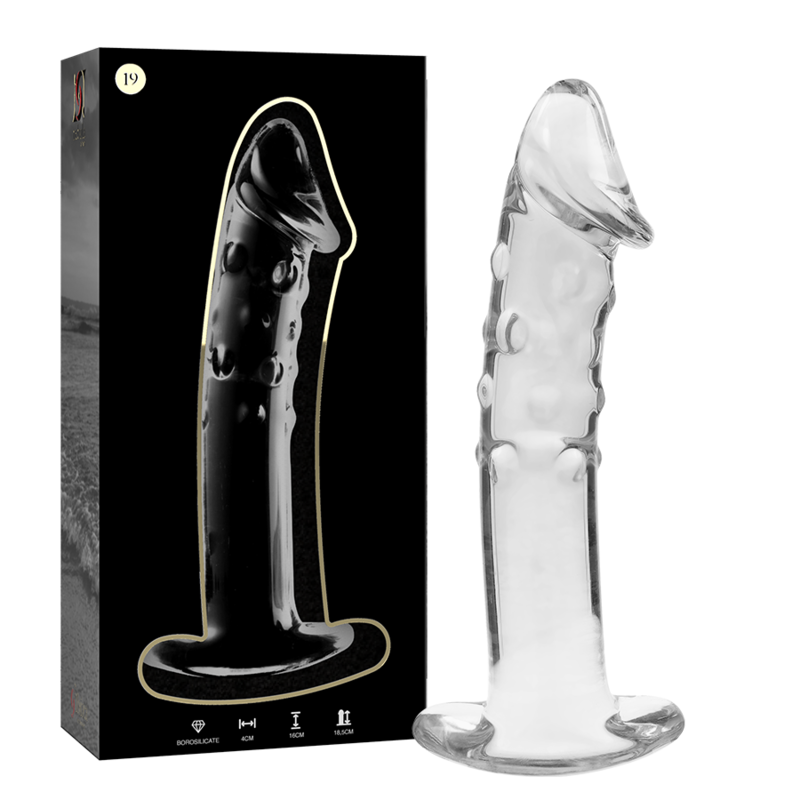 NEBULA SERIES BY IBIZA – MODELO 19 DILDO CRISTAL TRANSPARENTE 18.5 CM -O- 4 CM
