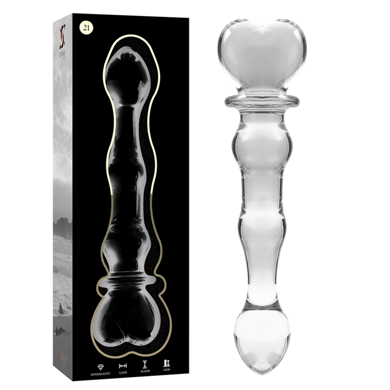 NEBULA SERIES BY IBIZA – MODELO 21 DILDO CRISTAL TRANSPARENTE 20.5 CM -O- 3.5 CM