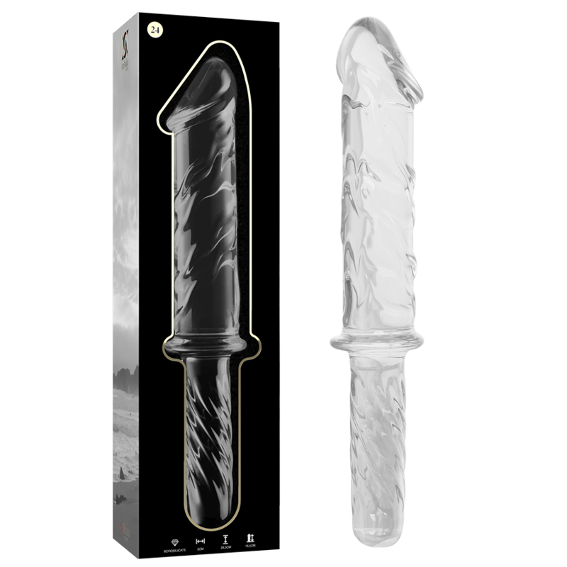 NEBULA SERIES BY IBIZA – MODELO 24 DILDO CRISTAL TRANSPARENTE 28.5 CM -O- 5 CM