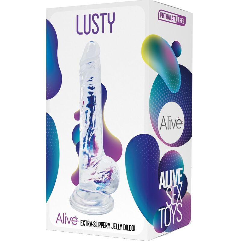 ALIVE – LUSTY PENE REALISTICO TRANSPARENTE 18 CM