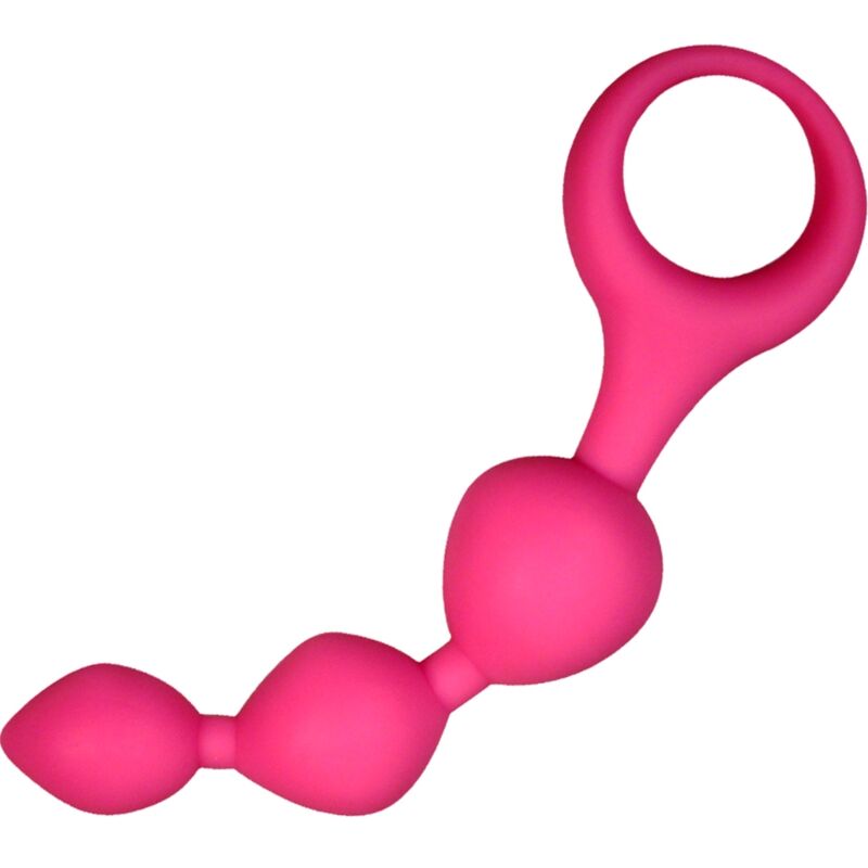 Cadena de bolas anales en silicona rosa 15 cm TRIBALL ALIVE