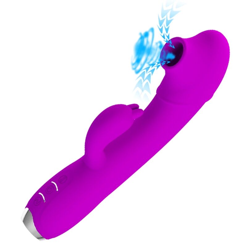 PRETTY LOVE – REGINA VIBRADOR-SUCCIONADOR RECARGABLE MORADO